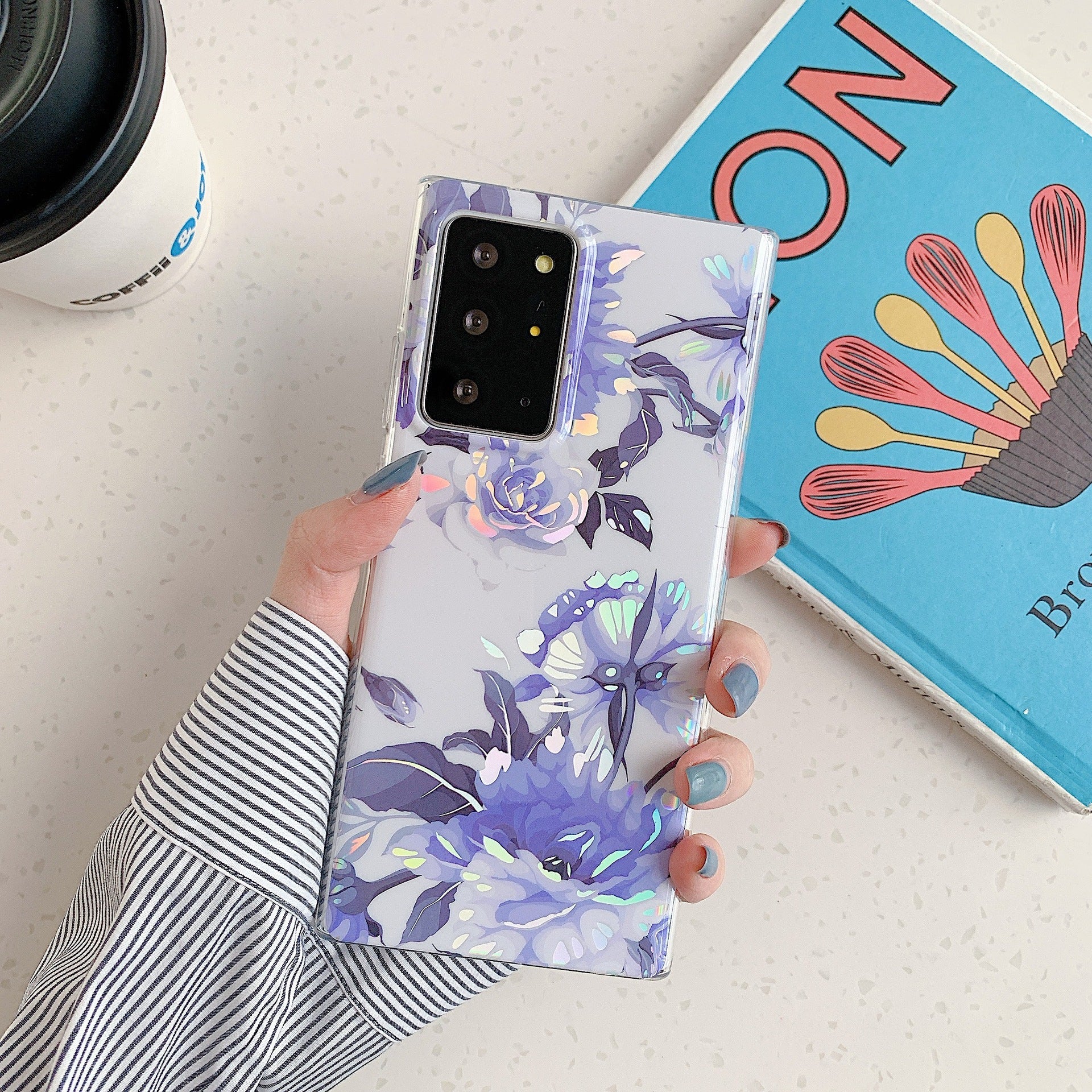 Electroplating Laser Flower Samsung Phone Case - Phone Cases -  Trend Goods