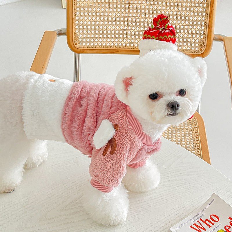 Elk Christmas Dog Clothes Cute And Warm - Pet Apparel -  Trend Goods