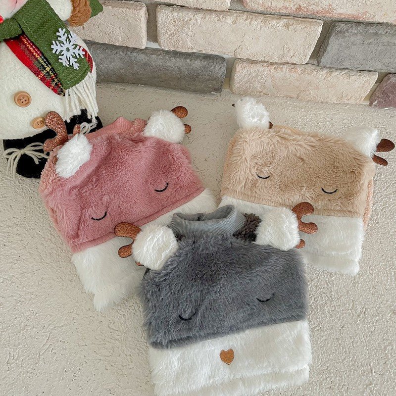 Elk Christmas Dog Clothes Cute And Warm - Pet Apparel -  Trend Goods