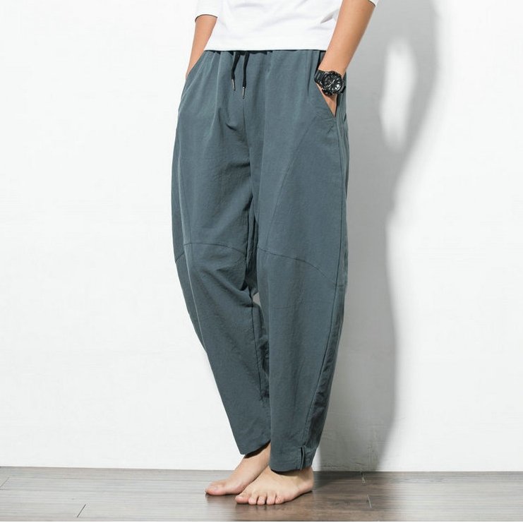 Ethnic Style Cotton And Linen Lace Hip-Hop Loose Harem Pants - Pants -  Trend Goods