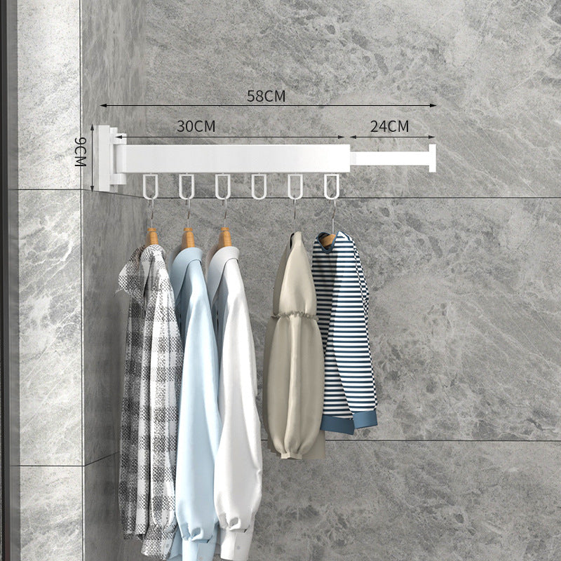 Space Saving Wall Mount Retractable Cloth Drying Rack - Clothes Dryers -  Trend Goods