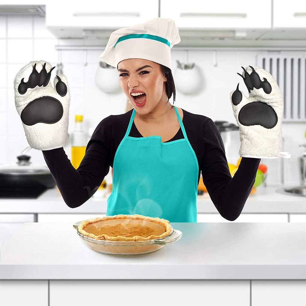 Baking Oven Gloves Microwave Heat Insulation Gloves Cotton Silicone Insulated Mittens - Kitchen Gloves -  Trend Goods