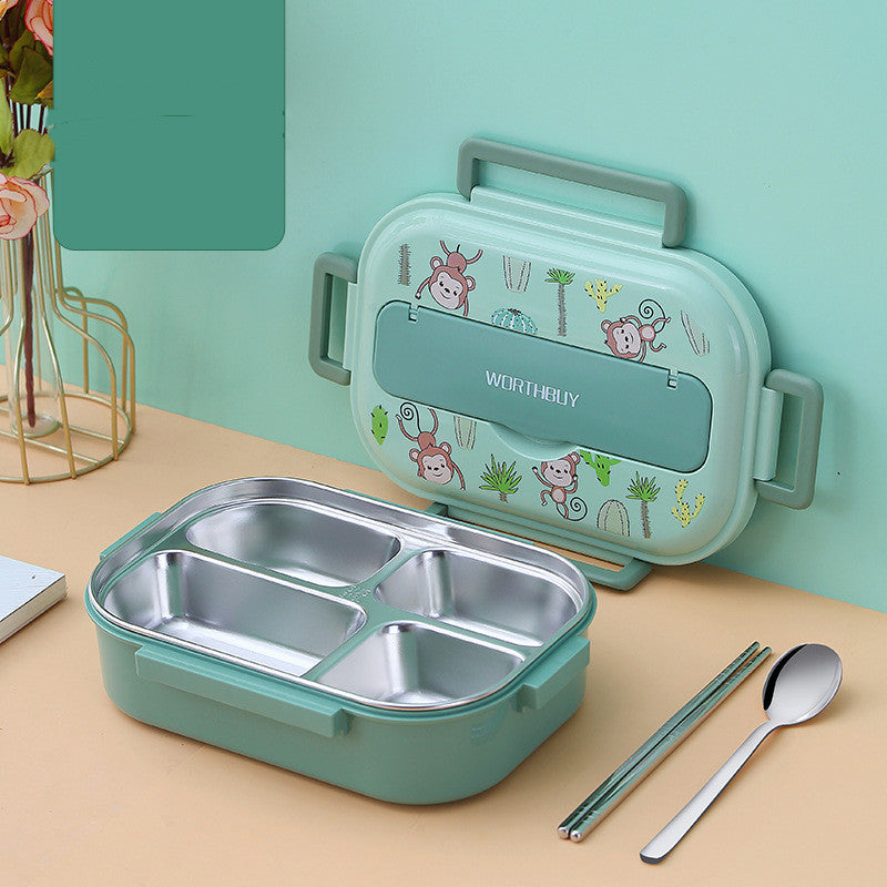 Stainless Steel Portable Thermal Insulation Compartment Lunch Box - Lunch Boxes -  Trend Goods