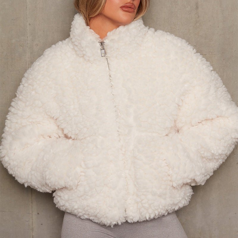 Fashion Cashmere Cardigan Short Jacket Lamb Wool Coat - Jackets -  Trend Goods