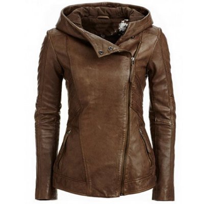 Fashion Hooded Long Sleeve Leather Jacket - Jackets -  Trend Goods