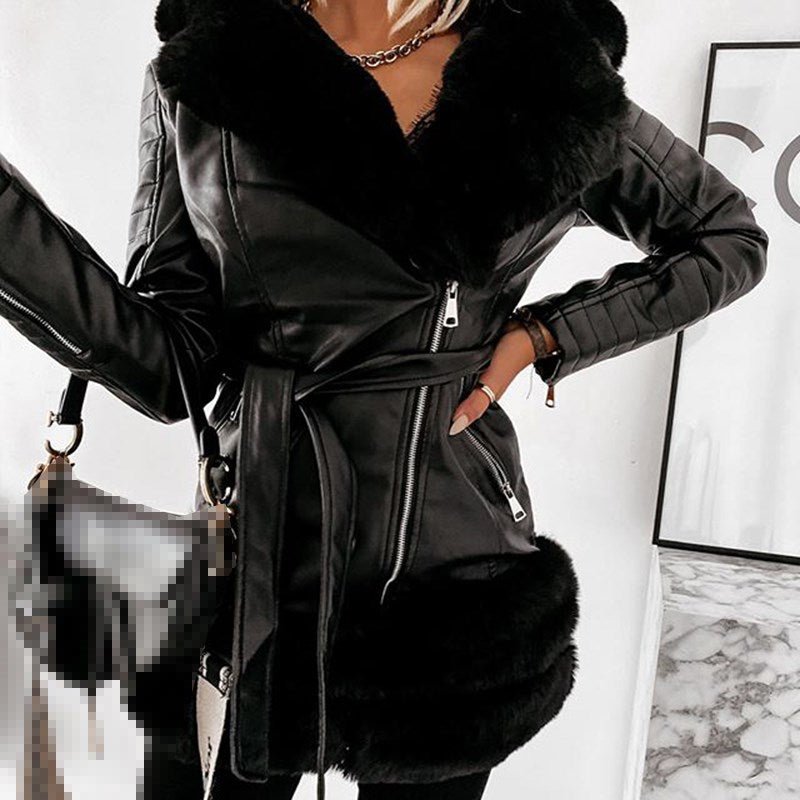 Fashion Women Leather Coats Jackets Ladies Jacket - Coats -  Trend Goods
