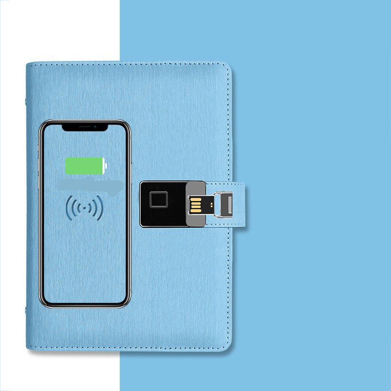 Fingerprint Unlocking Power Bank USB storage Notebook A5 Business Multifunctional Notepad - Notebooks -  Trend Goods