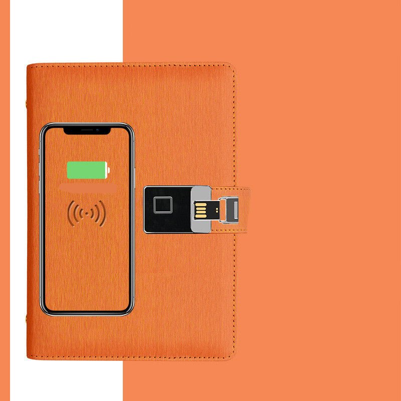 Fingerprint Unlocking Power Bank USB storage Notebook A5 Business Multifunctional Notepad - Notebooks -  Trend Goods