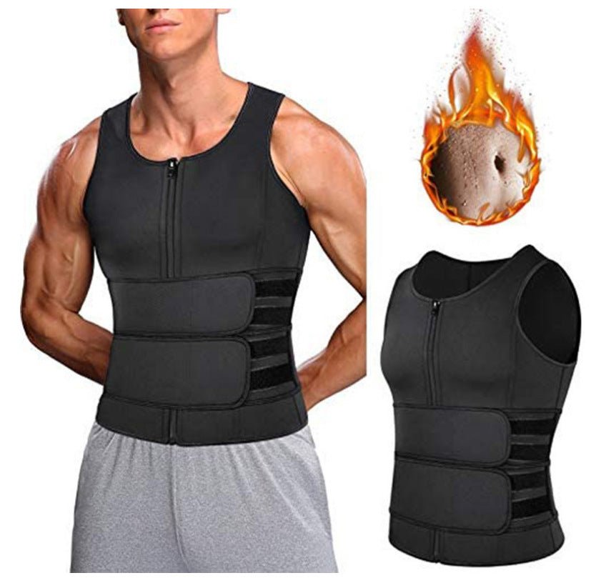 Fitness Men Shapewear Sauna Vest Waist Corset Top Body Shaper - Sauna Vests -  Trend Goods