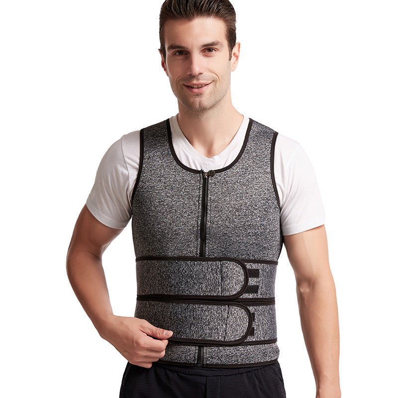 Fitness Men Shapewear Sauna Vest Waist Corset Top Body Shaper - Sauna Vests -  Trend Goods