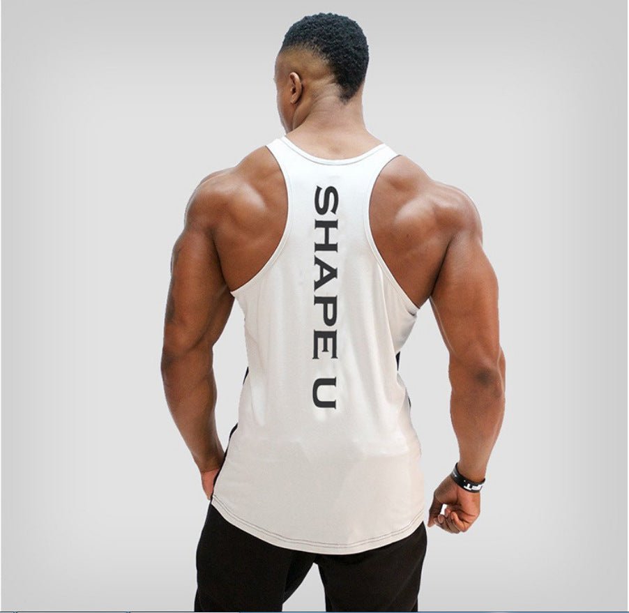 Fitness U-collar Contrast Color Sports Tank Top Breathable Running Training Muscle Shirt - Tank Tops -  Trend Goods