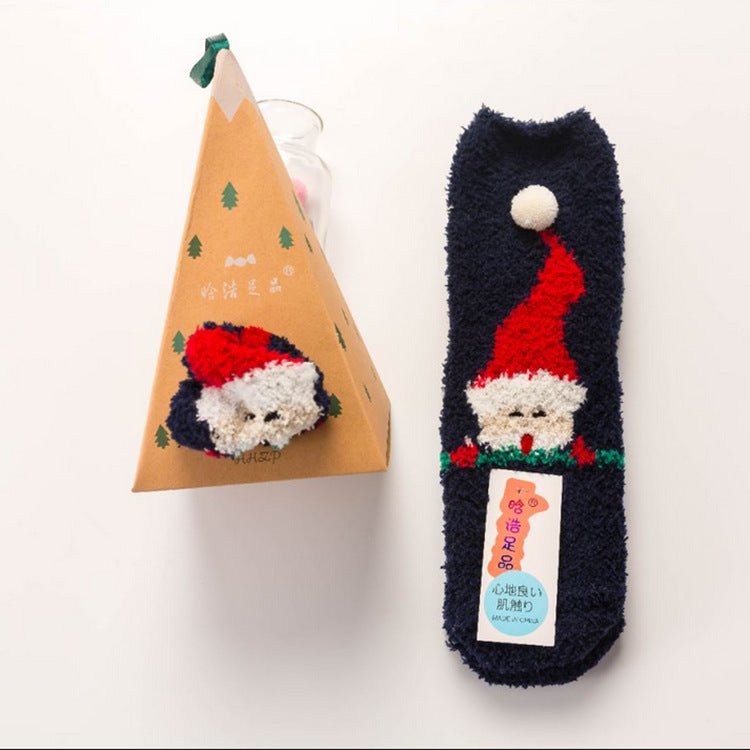 Floor Socks Half Fleece Women's Socks Christmas Socks - Socks -  Trend Goods