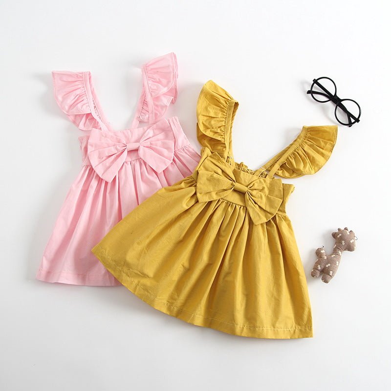 Fly sleeve bow dress - Dresses -  Trend Goods