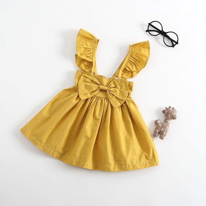 Fly sleeve bow dress - Dresses -  Trend Goods