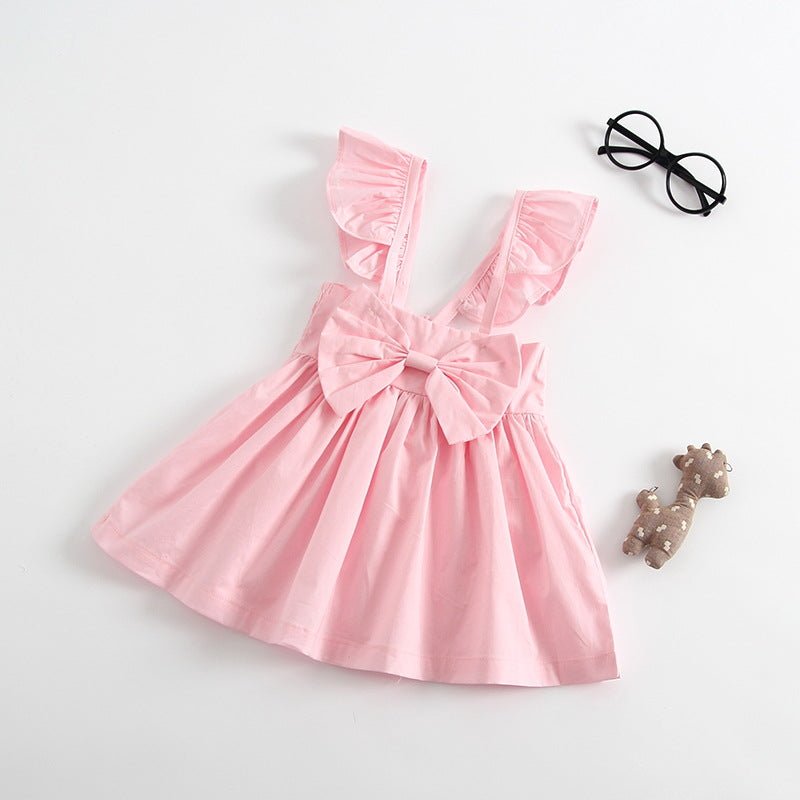 Fly sleeve bow dress - Dresses -  Trend Goods