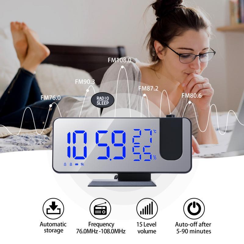 Fm Radio, Led Digital Smart Alarm Clock, Table Clock, USB Alarm Clock With Projection Time - Alarm Clocks -  Trend Goods