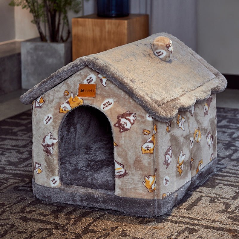 Foldable Dog House Pet Cat Bed Sleep Kennel Removable Nest - Kennels -  Trend Goods