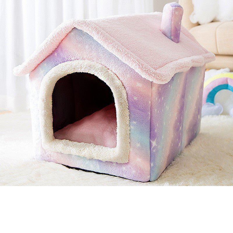 Foldable Dog House Pet Cat Bed Sleep Kennel Removable Nest - Kennels -  Trend Goods