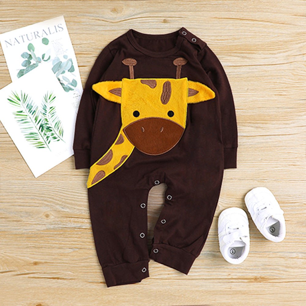 Giraffe Long Sleeved  Cut Onesie - Baby Clothing -  Trend Goods