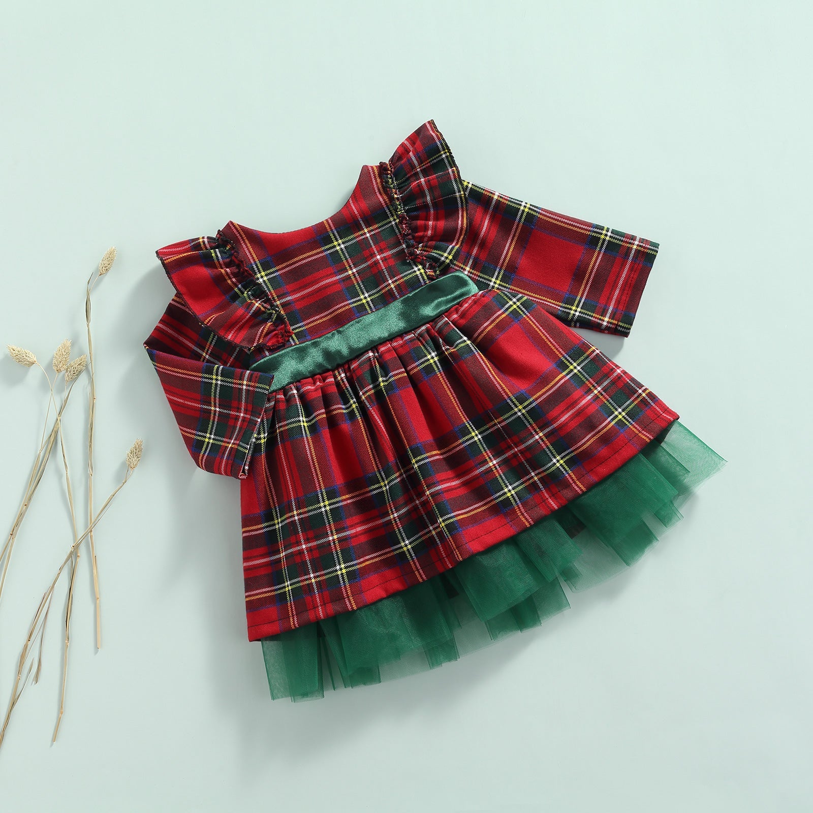 Girls Kids Red Checkered Bow Christmas Dress - Dresses -  Trend Goods