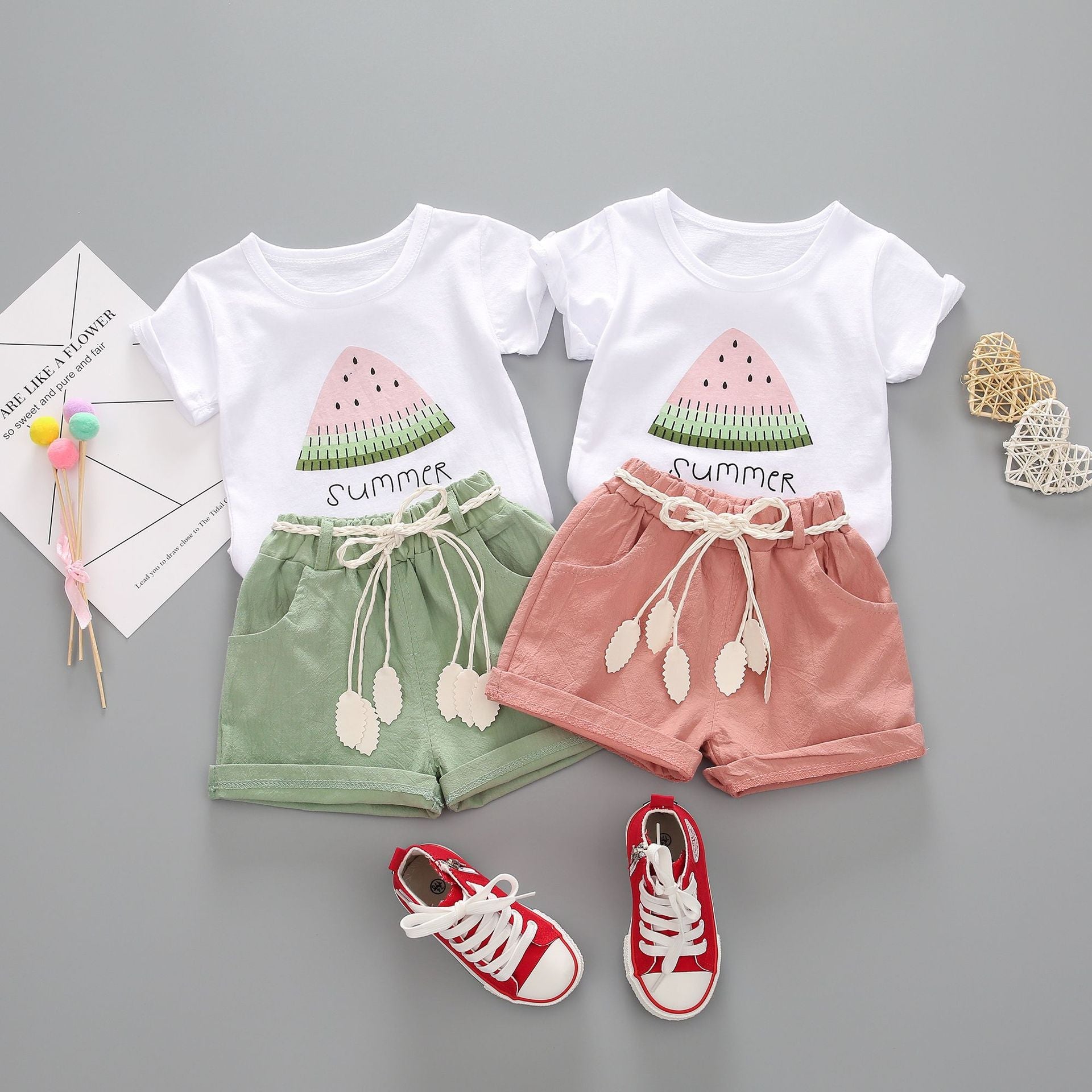 Girls Watermelon Short Sleeve Suit - Baby Clothing -  Trend Goods