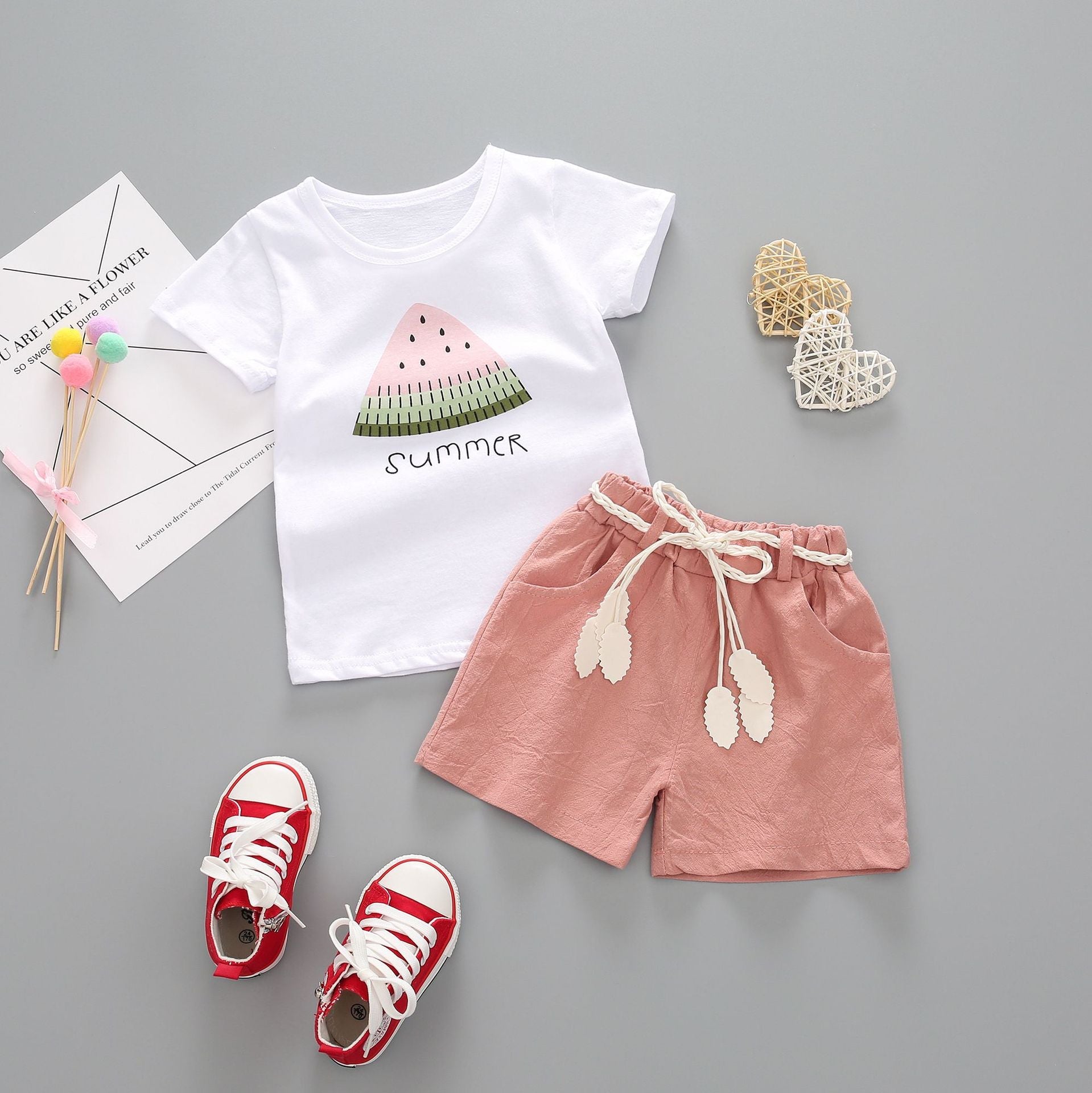 Girls Watermelon Short Sleeve Suit - Baby Clothing -  Trend Goods