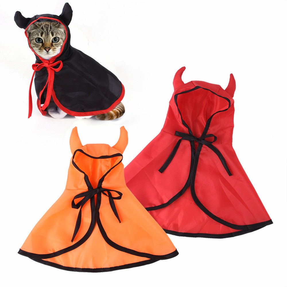 Halloween Pet Dog Cat Horn Cloak Cape - Pet Apparel -  Trend Goods