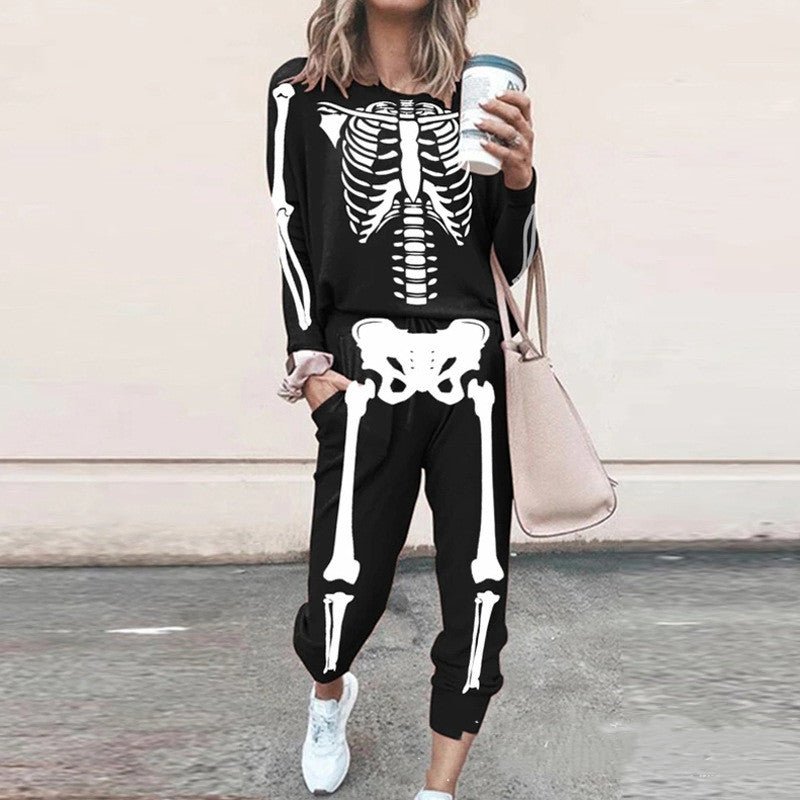 Halloween Print Top And Pants Set - Costumes -  Trend Goods