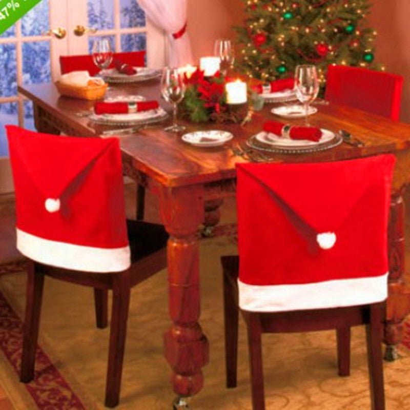 High quality Christmas Chairs Set Christmas goods table decorated Christmas hat - Holiday Decorations -  Trend Goods