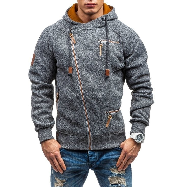 Hooded Sweater Personality Side Zipper Cationic Flower Gauze Sweater - Sweaters -  Trend Goods