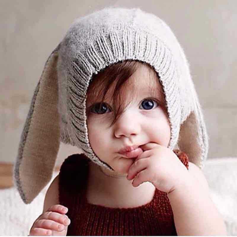 Infant Knitted Baby Hat Adorable Rabbit Long Ear Hat - Knit Hats -  Trend Goods