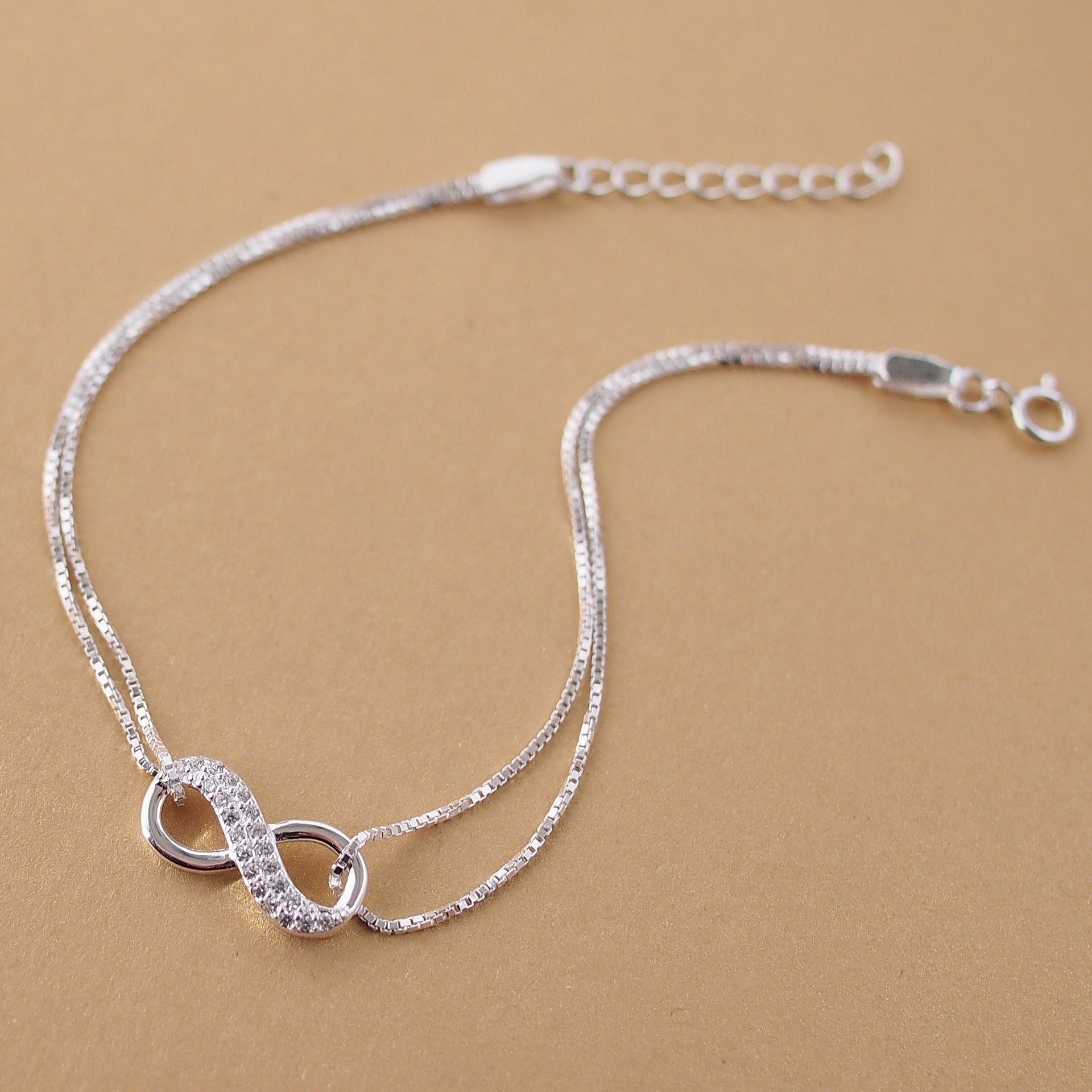 Infinite Silver Lucky Bracelet - Bracelets -  Trend Goods