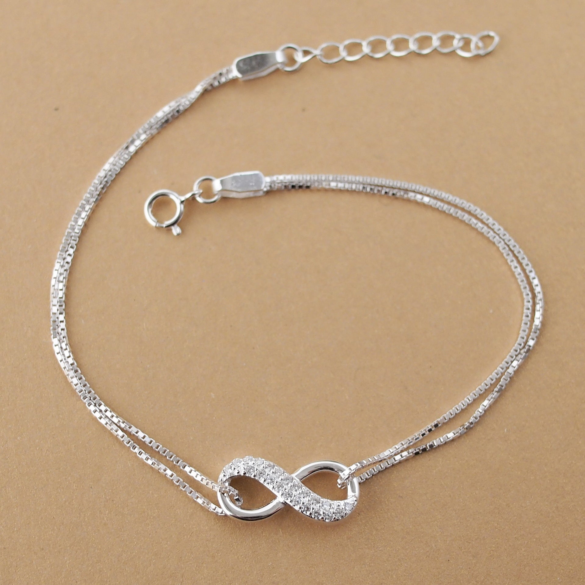 Infinite Silver Lucky Bracelet - Bracelets -  Trend Goods