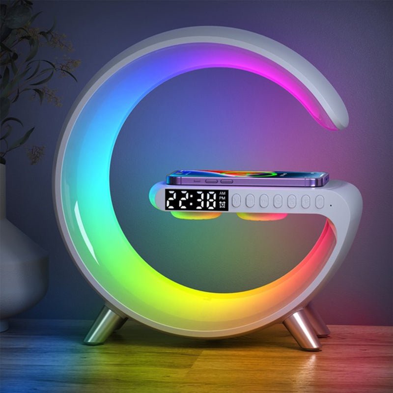 Intelligent Atmosphere Lamp Bluetooth Speaker Wireless Charger Bedside Lamp Sunrise Wake-up Lamp Alarm Clock - Home Gadgets -  Trend Goods