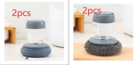 Kitchen Soap Dispensing Palm Brush Cleaner Push-type Brush Kitchen Detergent Tools - Kitchen Gadgets -  Trend Goods