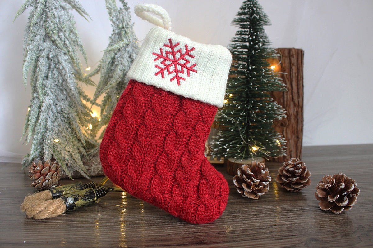 Knitted Christmas Letter Socks - Holiday Decorations -  Trend Goods