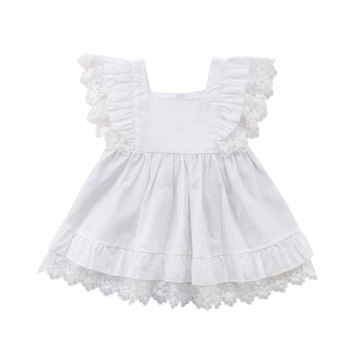 Lace White Mesh Childrens Dress - Dresses -  Trend Goods