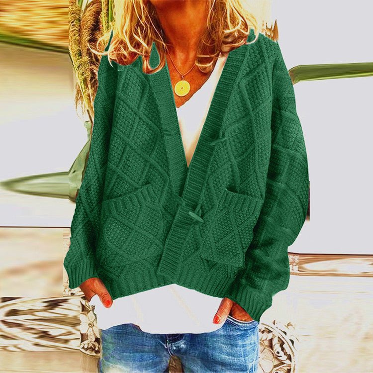 Ladies Personality Knit Sweater Loose Cardigan Jacket - Cardigans -  Trend Goods
