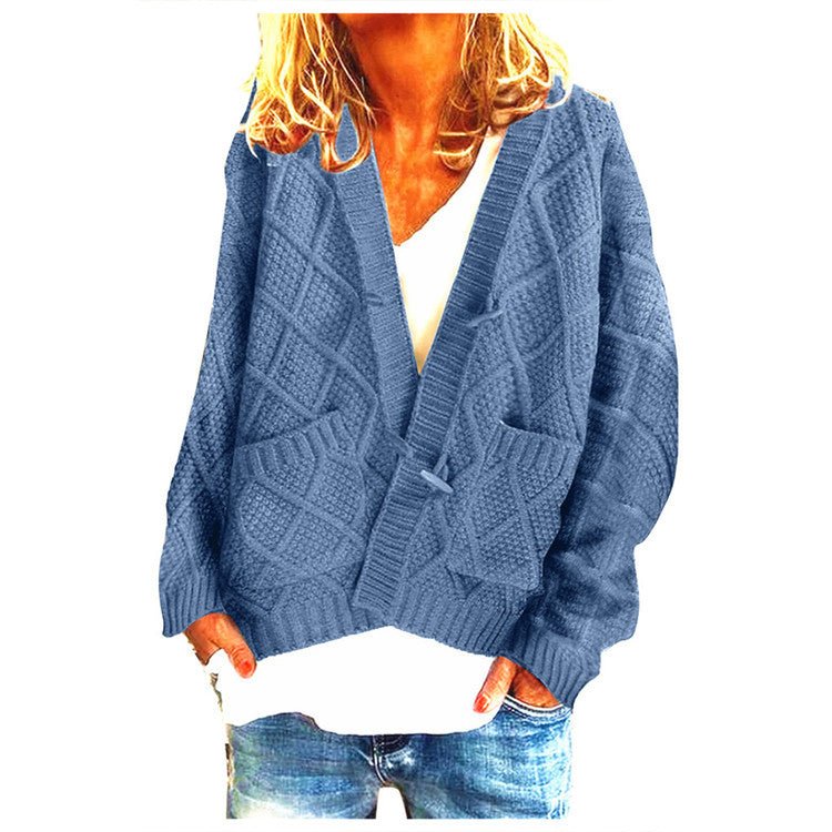 Ladies Personality Knit Sweater Loose Cardigan Jacket - Cardigans -  Trend Goods