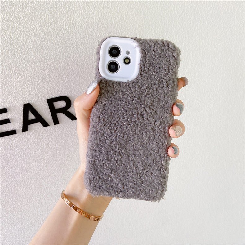 Lamb Plush Silicone Fine Hole Phone Case for iphone - Phone Cases -  Trend Goods