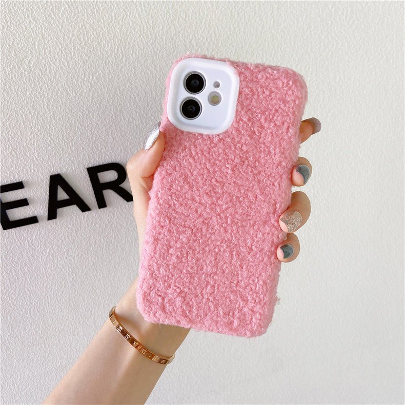 Lamb Plush Silicone Fine Hole Phone Case for iphone - Phone Cases -  Trend Goods