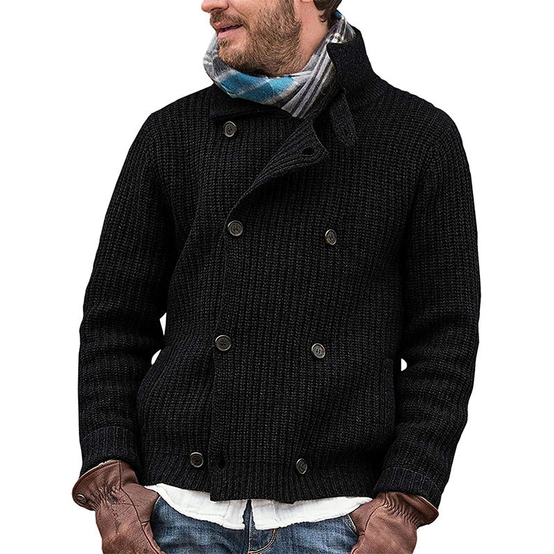 Large Size Men's Solid Color Button Knit Cardigan - Cardigans -  Trend Goods