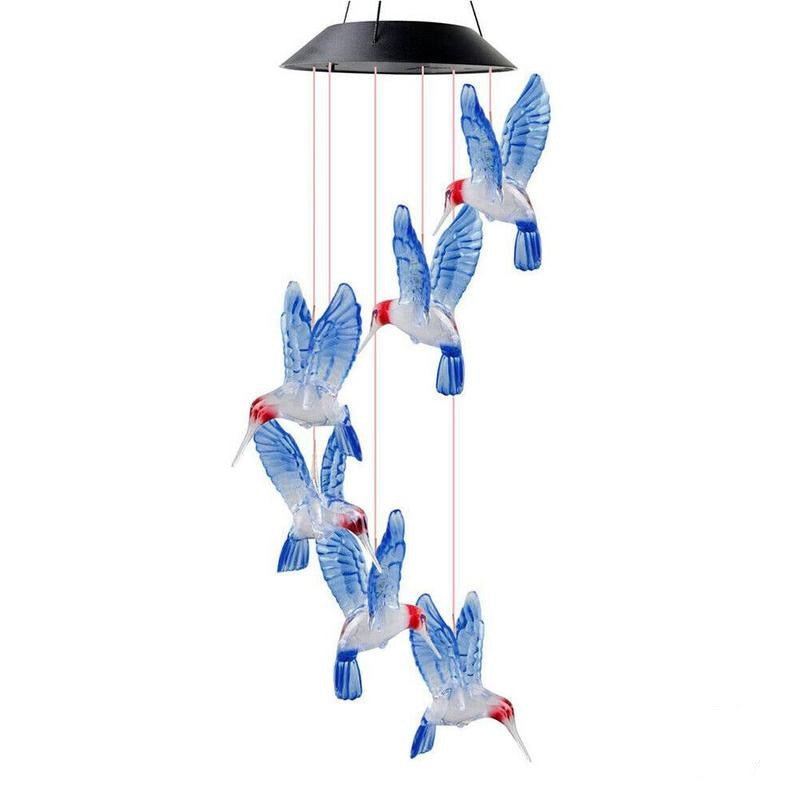 Led Solar Wind Chime Light Hummingbird Color Changing Wind Chime Light - Lighting -  Trend Goods