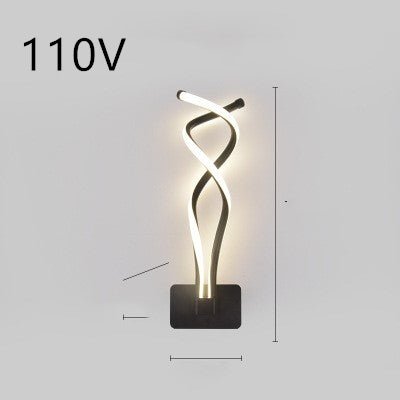 led wall lamp nordic minimalist bedroom bedside lamp - Lighting -  Trend Goods