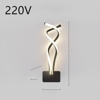 led wall lamp nordic minimalist bedroom bedside lamp - Lighting -  Trend Goods