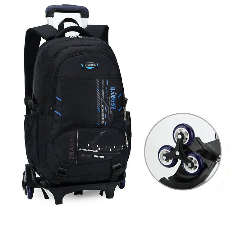 Lightweight Three Wheeled Children's Trolley School Bag - Backpacks -  Trend Goods