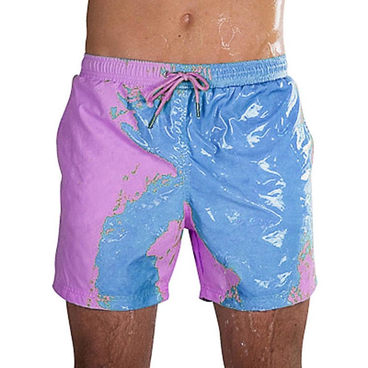 Magical Change Color Beach Shorts Summer Men Swimming Trunks Quick Dry - Beach Pants -  Trend Goods