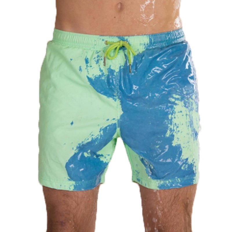 Magical Change Color Beach Shorts Summer Men Swimming Trunks Quick Dry - Beach Pants -  Trend Goods