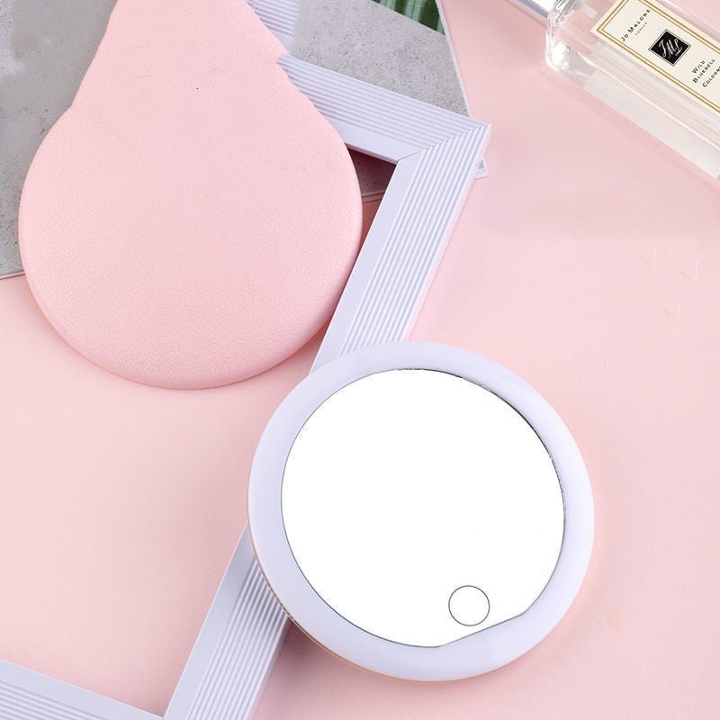 Make-up Mirror With Light To Carry Hand-held Vanity Mirror - Make-up Mirrors -  Trend Goods