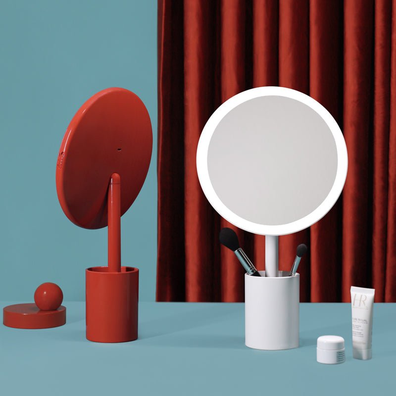 Makeup mirror with Lights brush holder - Make-up Mirrors -  Trend Goods